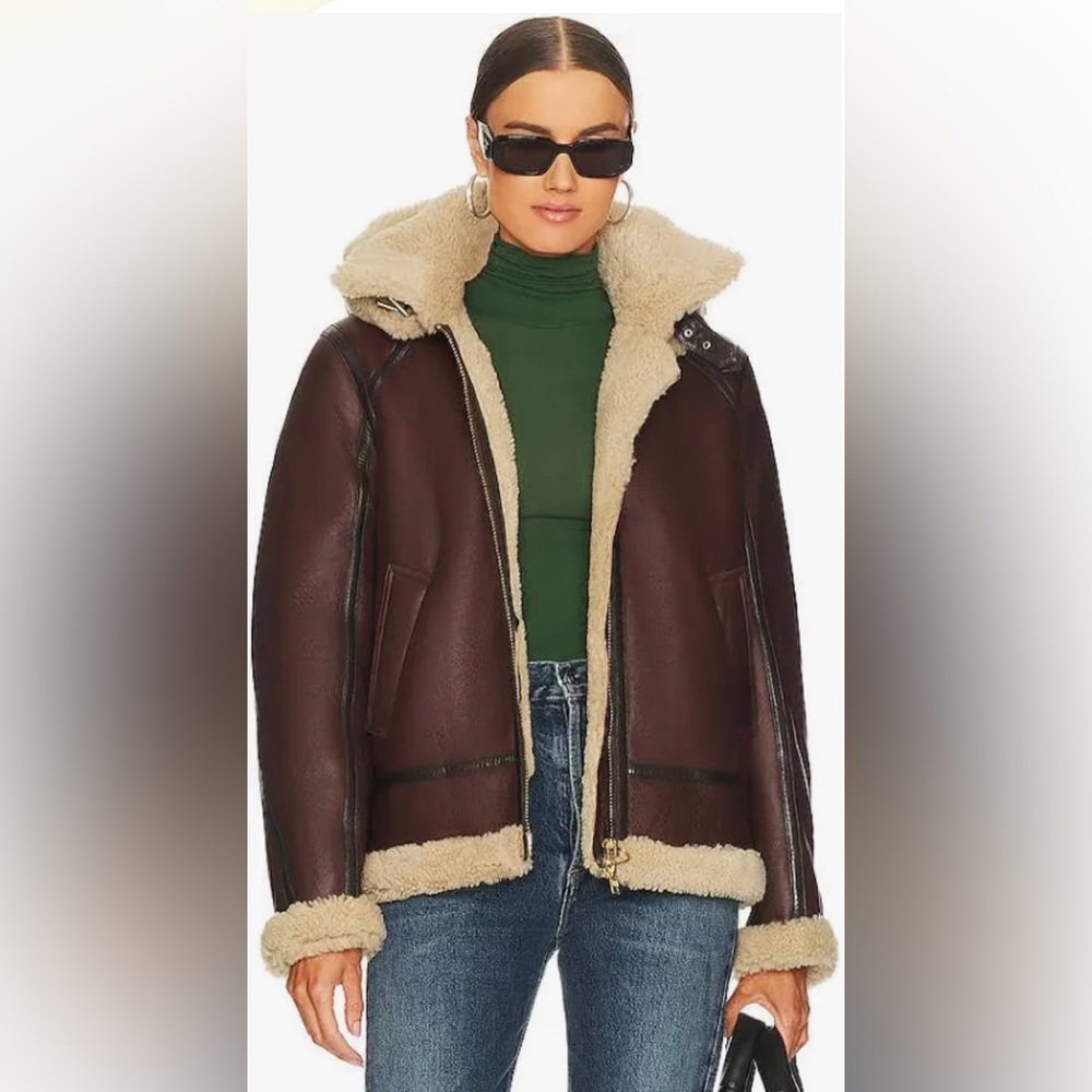 Stella Shearling Jacket in Brown (Small)
Rag & Bone